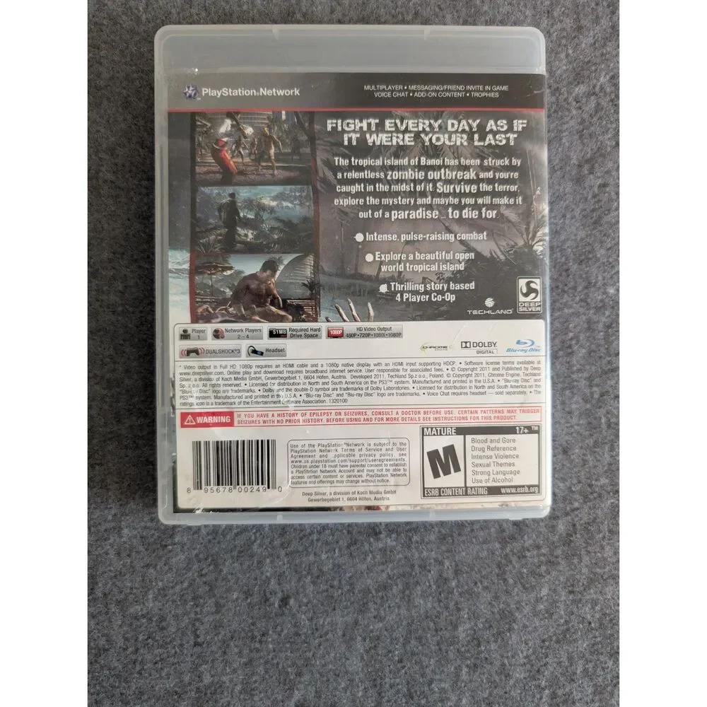 Dead Island (PlayStation 3, 2011) PS3 Game - Complete with Manual